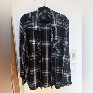 Rails Black and White Plaid Shirt